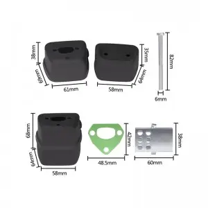 Exhaust Muffler Bolt Heat Shield Gasket Kit For HUSQVARNA 137 142